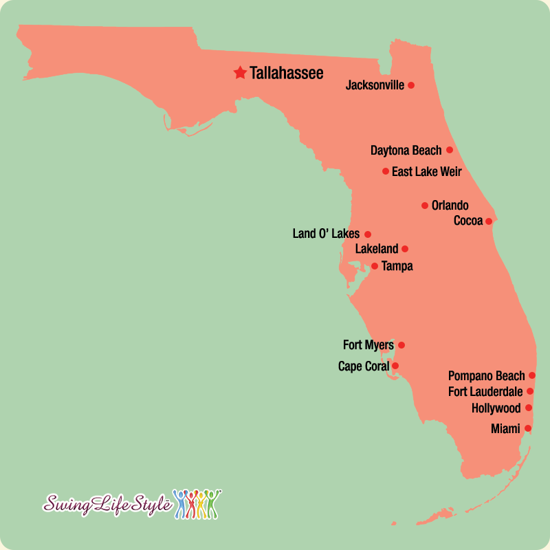 Florida Swingers Clubs Map